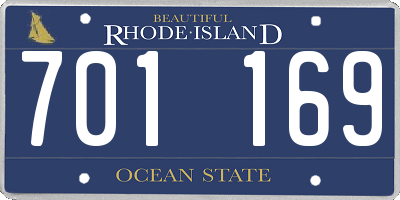 RI license plate 701169