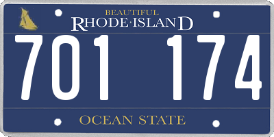 RI license plate 701174