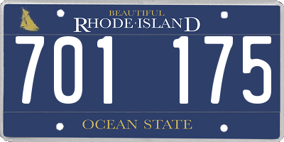 RI license plate 701175
