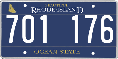 RI license plate 701176