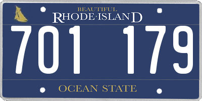 RI license plate 701179