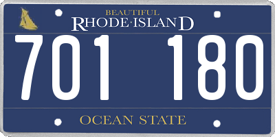 RI license plate 701180