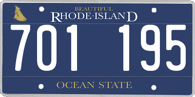 RI license plate 701195