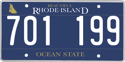 RI license plate 701199