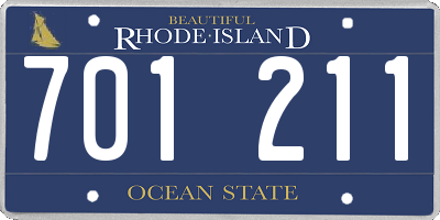 RI license plate 701211