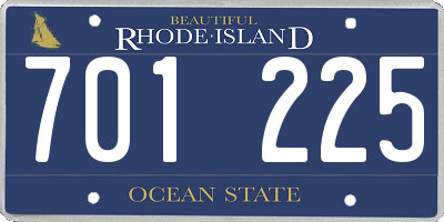 RI license plate 701225