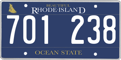 RI license plate 701238