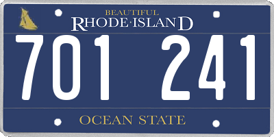RI license plate 701241