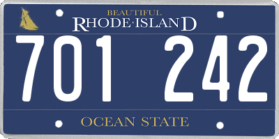 RI license plate 701242