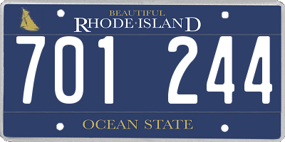 RI license plate 701244