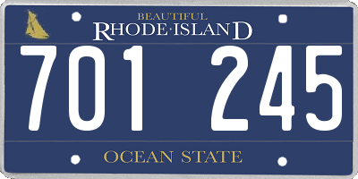 RI license plate 701245
