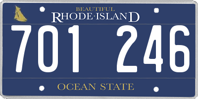RI license plate 701246