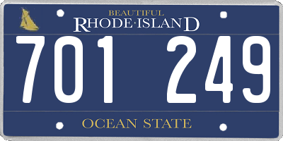 RI license plate 701249