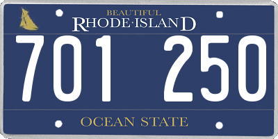 RI license plate 701250