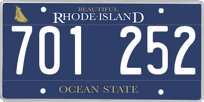 RI license plate 701252