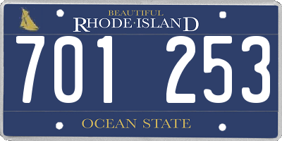 RI license plate 701253