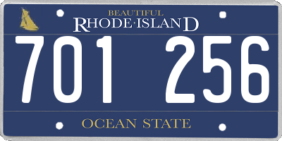 RI license plate 701256