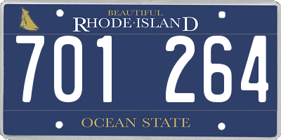 RI license plate 701264