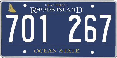 RI license plate 701267