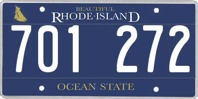 RI license plate 701272