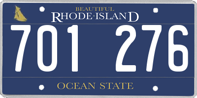 RI license plate 701276