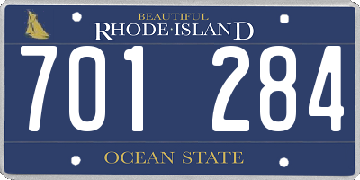 RI license plate 701284