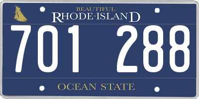 RI license plate 701288