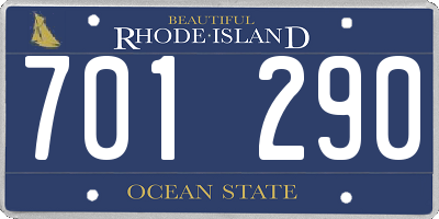 RI license plate 701290
