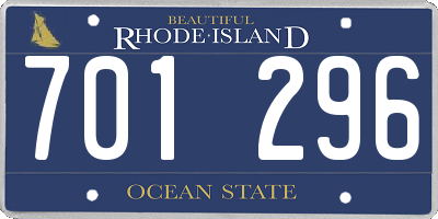 RI license plate 701296