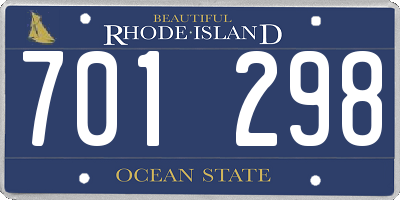 RI license plate 701298