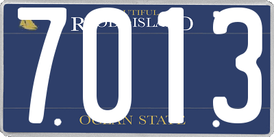 RI license plate 7013