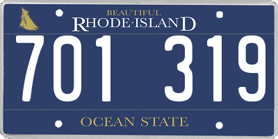 RI license plate 701319