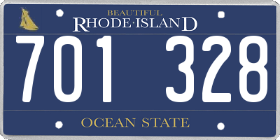 RI license plate 701328