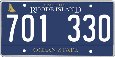 RI license plate 701330