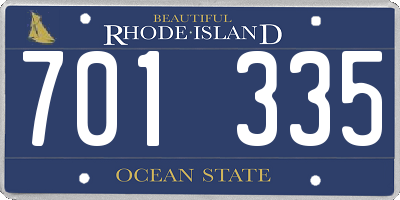 RI license plate 701335