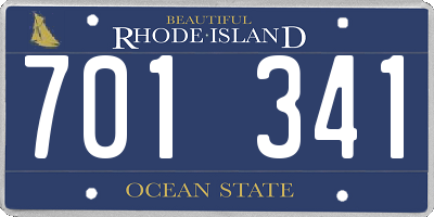 RI license plate 701341