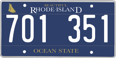 RI license plate 701351