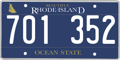 RI license plate 701352