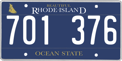 RI license plate 701376