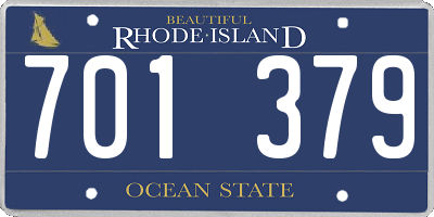 RI license plate 701379