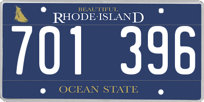 RI license plate 701396