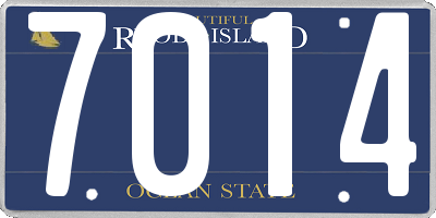 RI license plate 7014