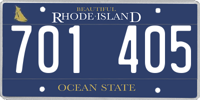 RI license plate 701405
