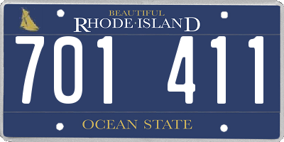 RI license plate 701411