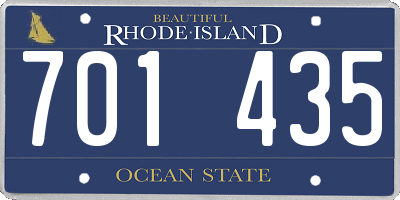 RI license plate 701435