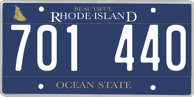RI license plate 701440