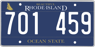 RI license plate 701459