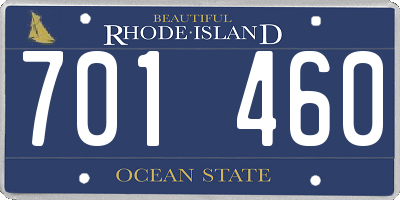 RI license plate 701460