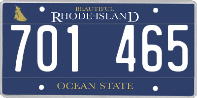 RI license plate 701465