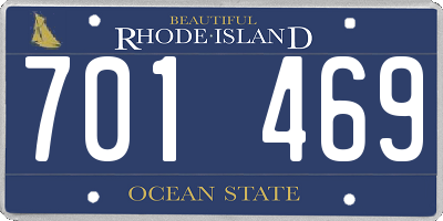 RI license plate 701469